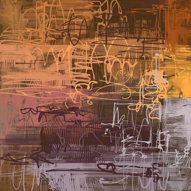 farklı Vintage desenleri ile grunge arka plan