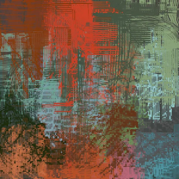 Fond Grunge Abstrait Avec Différents Motifs Couleur — Photo