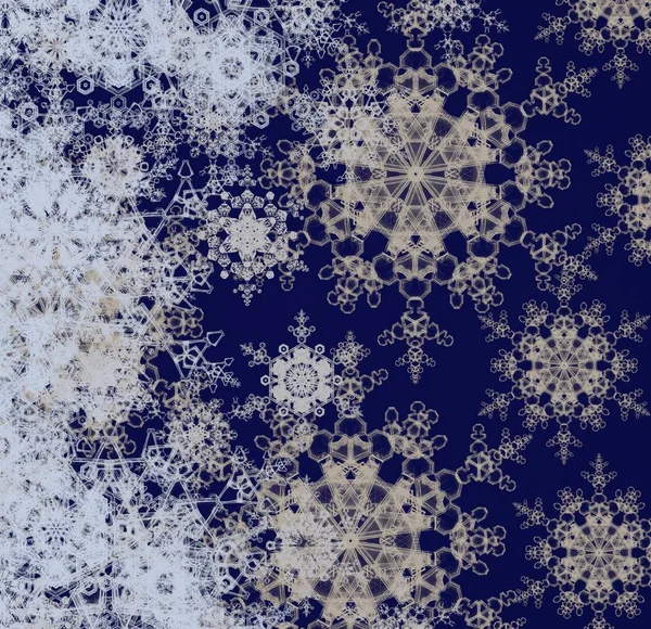 Fondo Abstracto Sin Costuras Con Copos Nieve — Foto de Stock