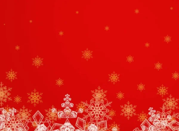 Fondo Navidad Abstracto Con Copos Nieve — Foto de Stock