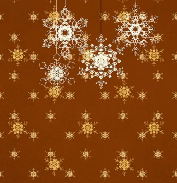 Abstract Seamless Background Snowflakes — Stock Photo, Image