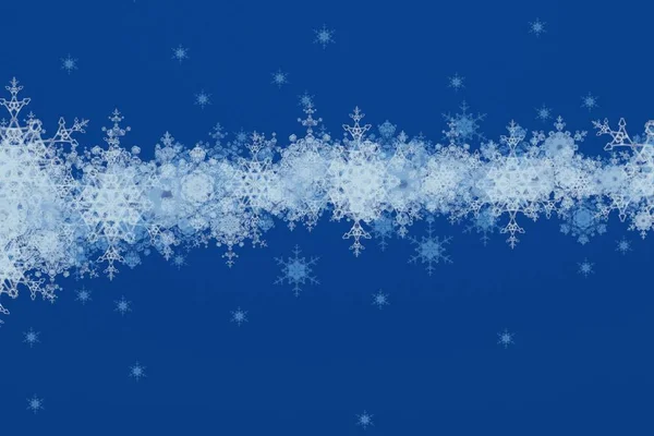 Fondo Navidad Abstracto Con Copos Nieve — Foto de Stock