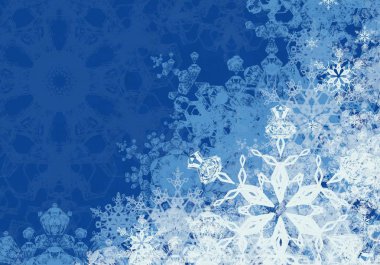 Kar taneleriyle soyut noel arkaplanı       