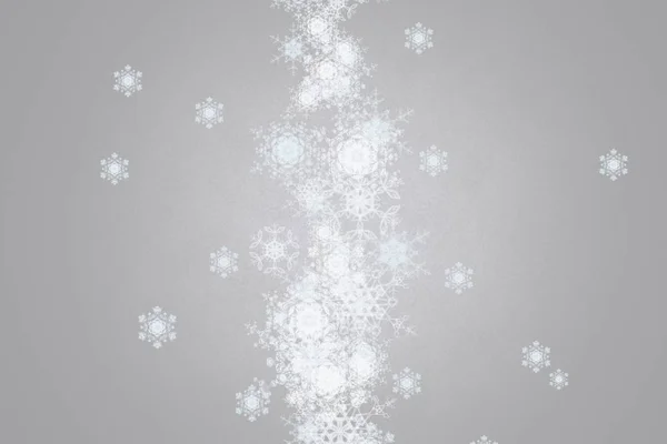 Abstracte Kerstachtergrond Met Sneeuwvlokken — Stockfoto