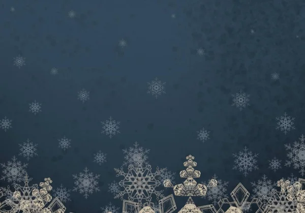 Karácsonyfa Hóban — Stock Fotó