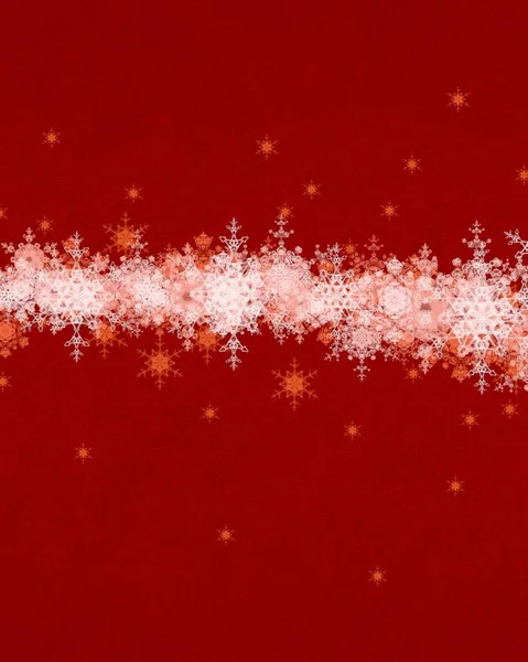 Karlı Kırmızı Noel Arkaplanı — Stok fotoğraf