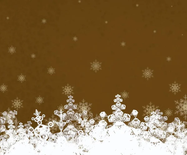 Zimowe Boże Narodzenie Tle Śniegiem — Zdjęcie stockowe