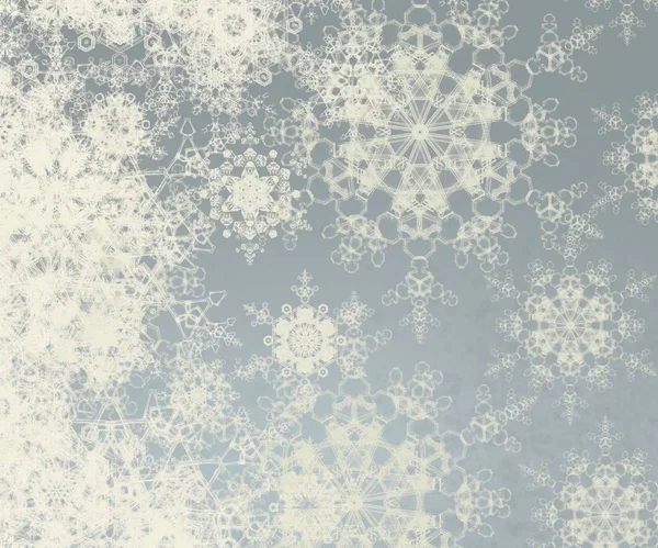 Fondo Grunge Abstracto Con Copos Nieve —  Fotos de Stock