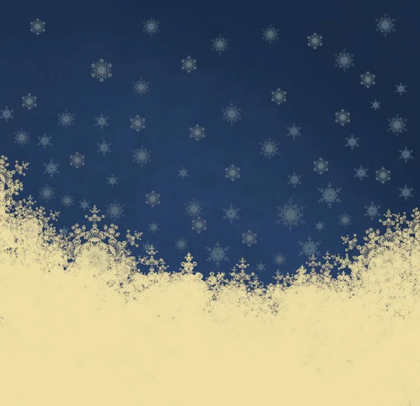 Fondo Navidad Abstracto Con Copos Nieve — Foto de Stock