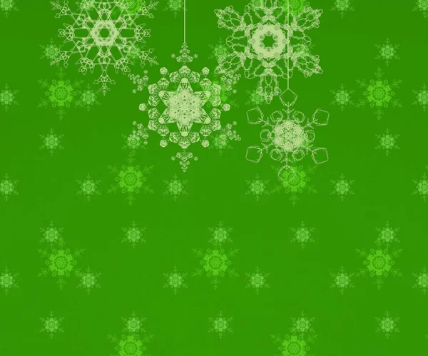 Fondo Navidad Abstracto Con Copos Nieve — Foto de Stock