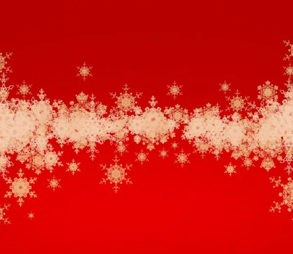 Κόκκινο Φόντο Χριστούγεννα Νιφάδες Χιονιού — Φωτογραφία Αρχείου