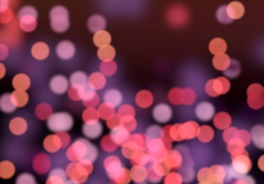 Karanlık arka planda Noel Bokeh 'inin 2D çizimi. Soyut doku. Dağınık noktaların arka planı. Bulanık parlak ışık. Dairesel noktalar. Noel arifesi. Renkli daire şekilleri.