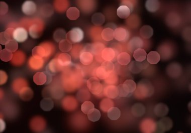 Karanlık arka planda Noel Bokeh 'inin 2D çizimi. Soyut doku. Dağınık noktaların arka planı. Bulanık parlak ışık. Dairesel noktalar. Noel arifesi. Renkli daire şekilleri.