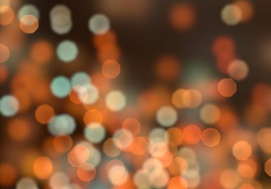 2D çizim. Bokeh soyut dokusu. Renkli. Odaklanmamış arka plan. Bulanık parlak ışık. Dairesel noktalar. Noel arifesi. Koyu arkaplanda parlak ışıklar.