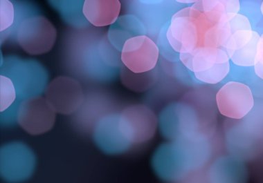 2D çizim. Bokeh soyut dokusu. Renkli. Odaklanmamış arka plan. Bulanık parlak ışık. Dairesel noktalar. Noel arifesi.