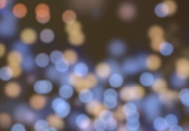 2d illüstrasyon. Noel arifesi zamanı. Soyut doku. Renkli. Deffocused soyut nokta arka plan. Bulanık parlak ışık. Dairesel bokeh noktaları. Karanlıkta ışıklar.