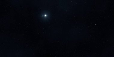 Boş bir alanda galaksi