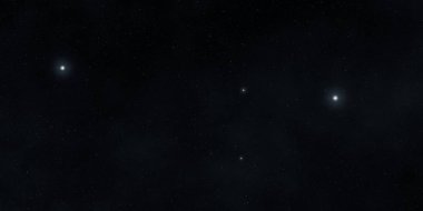 Boş bir alanda galaksi