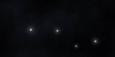 2d illüstrasyon. Gerçekçi yıldızlar desen arka plan. Derin yıldızlararası uzay. Yıldızlar ve gezegenler. Çeşitli bilim kurgu yaratıcı fon. Uzay sanatı. Hayali kozmik fon