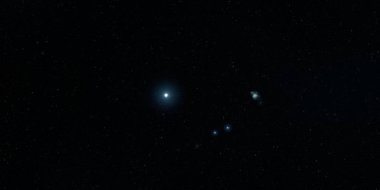 Boş bir alanda galaksi