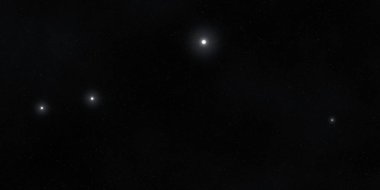 2d illüstrasyon. Gerçekçi yıldızlar desen arka plan. Derin yıldızlararası uzay. Yıldızlar ve gezegenler. Çeşitli bilim kurgu yaratıcı fon. Uzay sanatı. Hayali kozmik fon