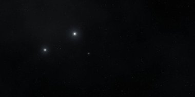 Boş bir alanda galaksi