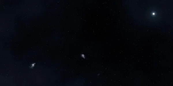 2Dイラスト 現実的な星パターンの背景 深い星間空間 星と惑星様々なSfクリエイティブな背景 宇宙芸術想像上の宇宙の背景 — ストック写真