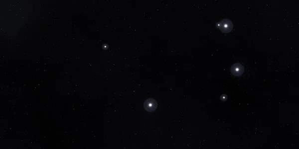 2Dイラスト 現実的な星パターンの背景 深い星間空間 星と惑星様々なSfクリエイティブな背景 宇宙芸術想像上の宇宙の背景 — ストック写真