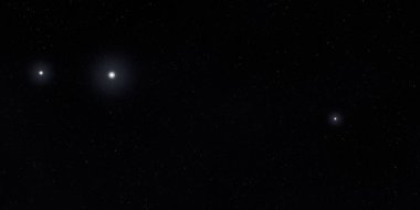 Boş bir alanda galaksi