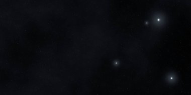 Boş bir alanda galaksi