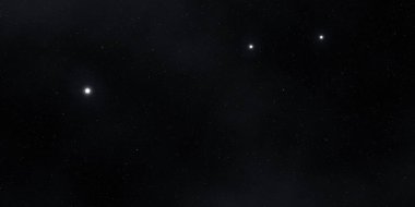 Boş bir alanda galaksi