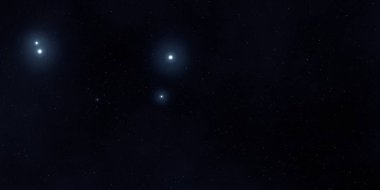 Boş bir alanda galaksi