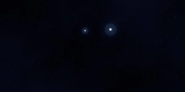 Ilustración Fondo Patrón Estrellas Realistas Espacio Interestelar Profundo Estrellas Planetas — Foto de Stock