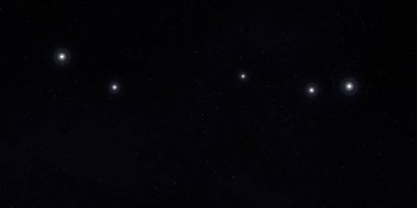 Boş bir alanda galaksi