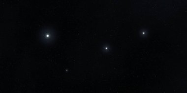 Boş bir alanda galaksi