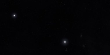 Boş bir alanda galaksi