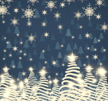 Yılbaşı ağacının vektör çizimi