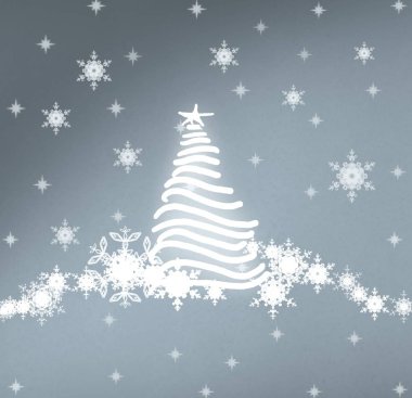 Yılbaşı ağacının vektör çizimi