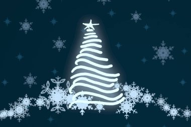 Yılbaşı ağacının vektör çizimi