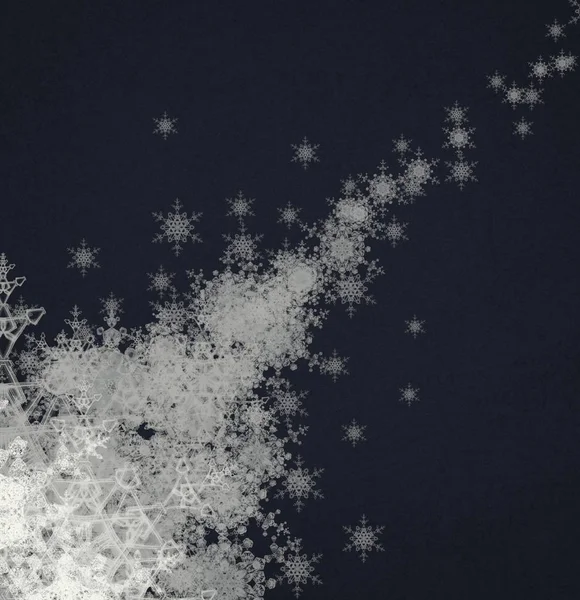 Abstrato Fundo Natal Com Flocos Neve — Fotografia de Stock