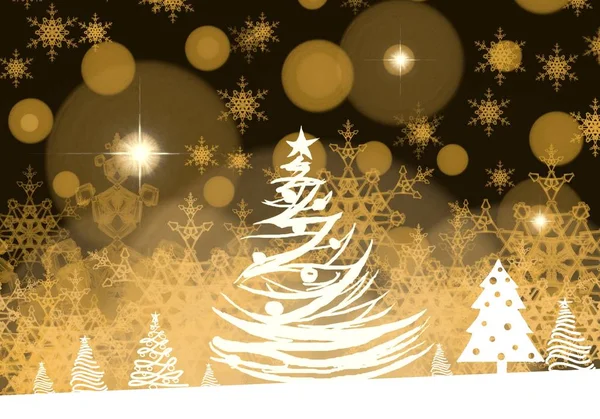 Abstrakter Hintergrund Mit Weihnachtsbaum — Stockfoto