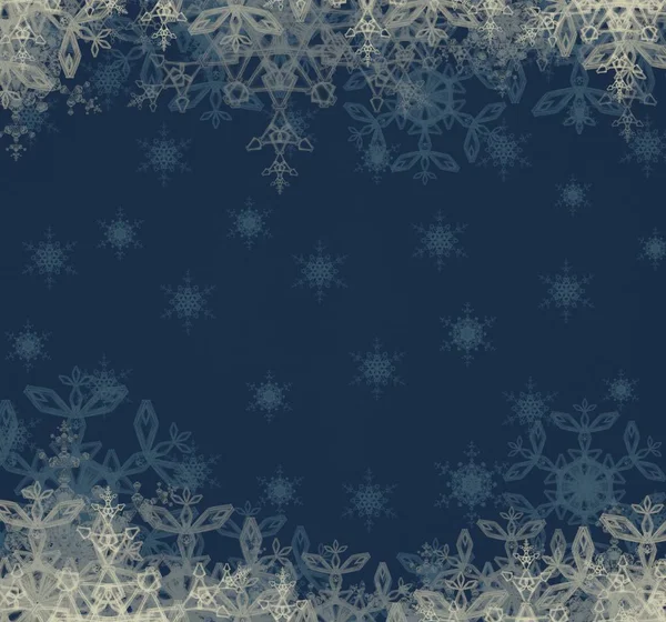 Голубое Небо Фон Снегом — стоковое фото