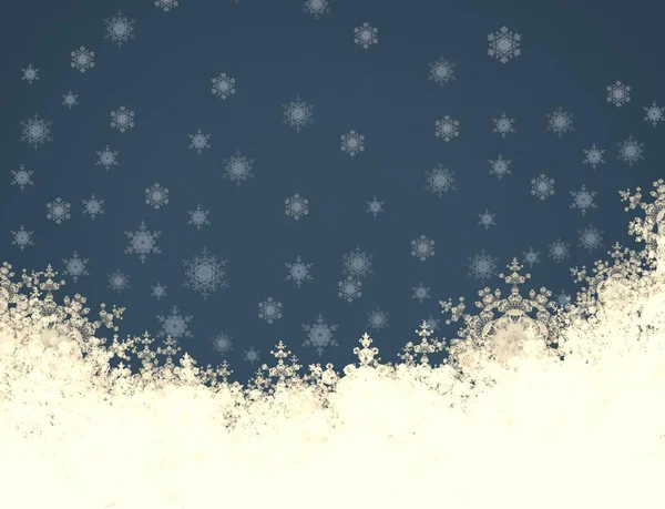 Fondo Navidad Invierno Con Copos Nieve — Foto de Stock