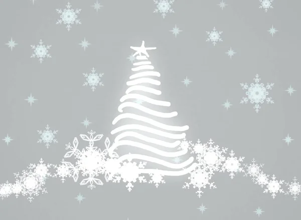 Vector Ilustración Del Árbol Navidad — Foto de Stock