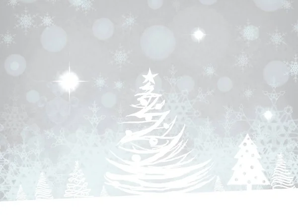 雪の結晶でベクトルクリスマスの背景 — ストック写真