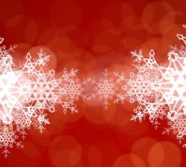 Kar taneleriyle soyut noel arkaplanı