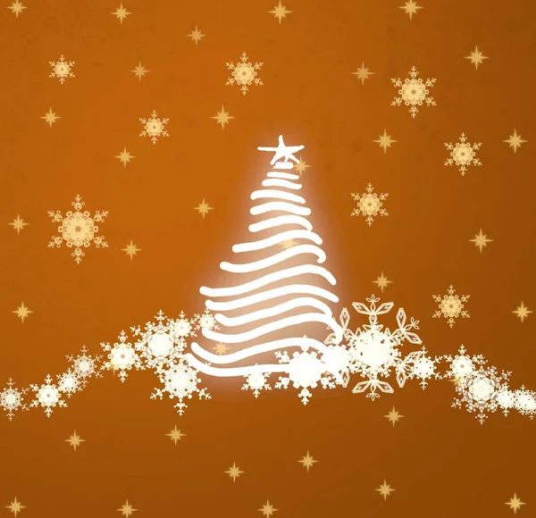 Vector Illustratie Van Kerstboom — Stockfoto