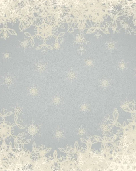 雪の結晶で抽象的なクリスマスの背景 — ストック写真