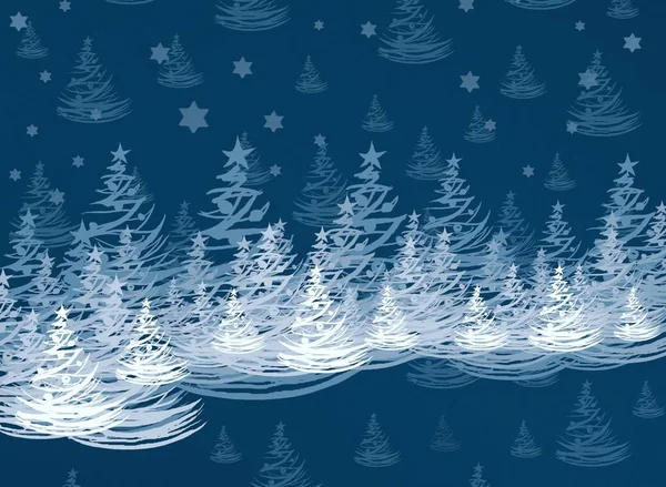 Mavi Noel Arkaplanı Kar Taneleri — Stok fotoğraf