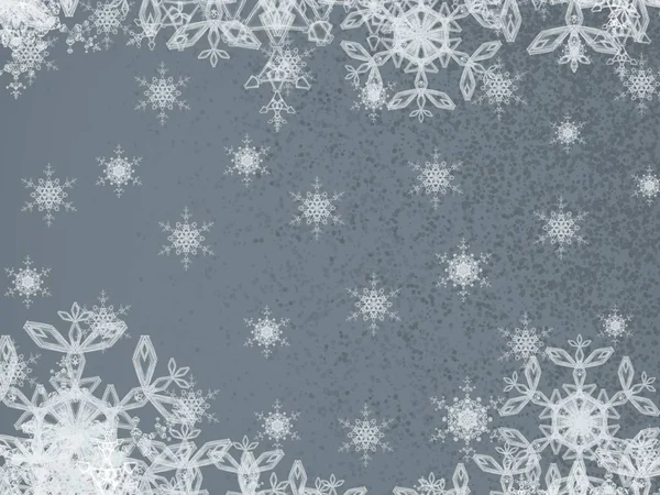Abstraktní Bezešvé Pozadí Sněhovými Vločkami — Stock fotografie